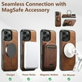 thumbnail image 5 of Allytechgroup Magnetic Compatible with iPhone 15 Plus Case with Stand, Compatible with Magsafe 360° Rotatable Ring Holder Stand Shockproof Protective Back Cover for Apple iPhone 15 Plus, Brown, 5 of 7