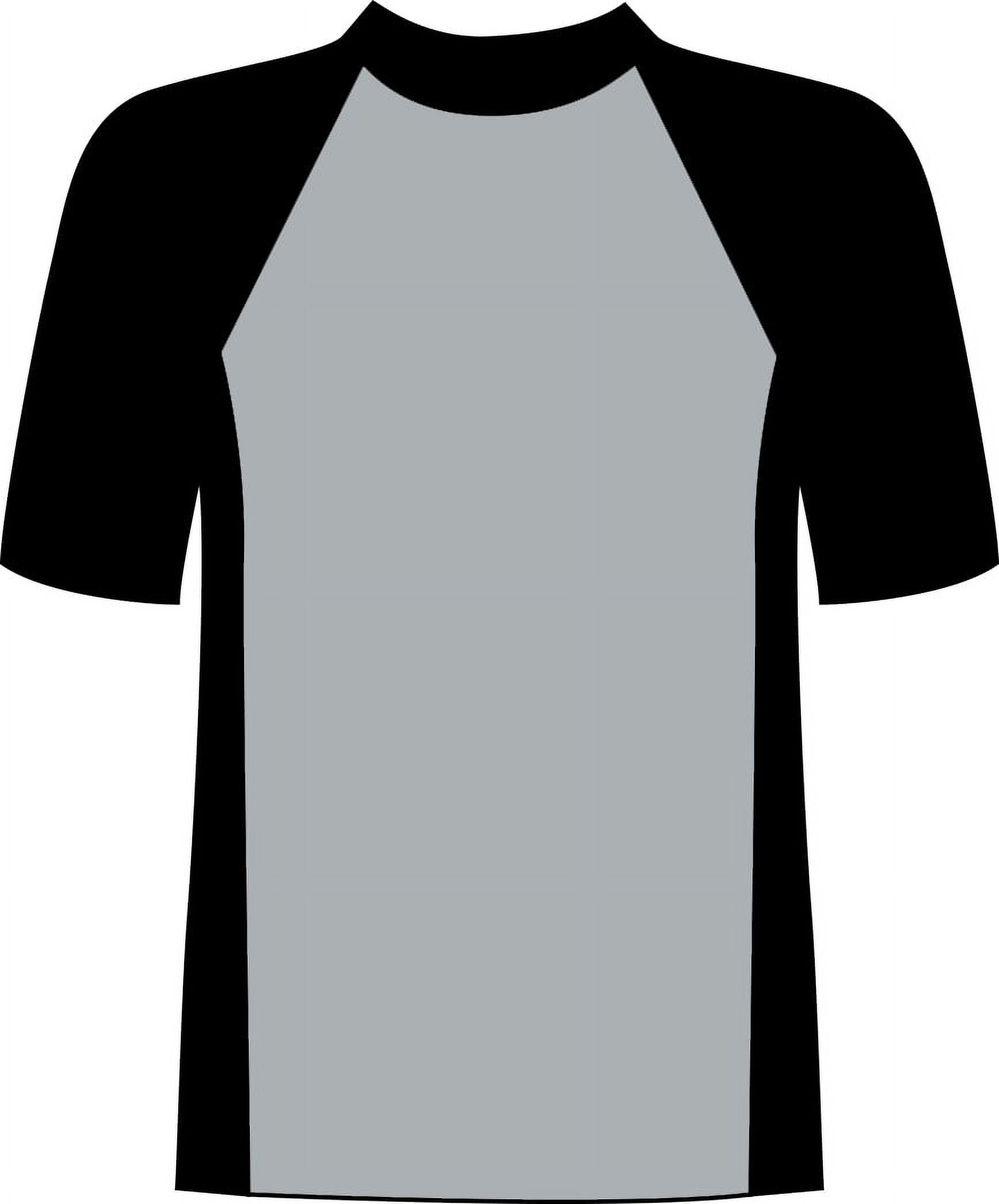 Name Drop Short Sleeve Black and Gray RashGuard (Boy's)