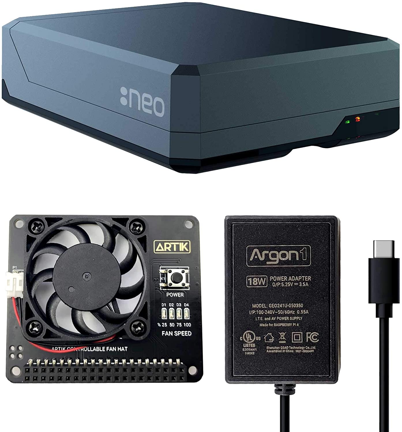 Argon NEO Raspberry Pi 4 Model B Case 