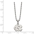 thumbnail image 2 of Stainless Steel Logoart University Of North Carolina Pendant & Chain With 2 In Made Thailand st516unc, 2 of 5