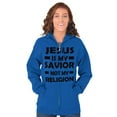 thumbnail image 4 of Jesus Is My Savior Not My Religion Zip Up Hoodie Men's Women's Brisco Brands X, 4 of 6