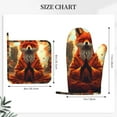 thumbnail image 3 of Honeii Maple Leaf Meditating Fox patten Oven Mitts and Pot Holders Sets, Baker Oven Mitts, Mittens for Kitchen Decor, Baking Lover over Gloves Gifts, 3 of 7