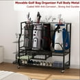 thumbnail image 2 of BeesClover Étagère de Rangement pour Sacs de Golf avec Roues, Organisateur de Golf Robuste 4-5 Sacs pour Garage et sous-Sol, Support Roulant pour Chariot de Golf Pouvant Contenir des Bâtons, des Balles, des Chaussures et des Accessoires, Gain de Place pour Équipement de Golf, 2 of 7