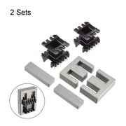 2 Sets EI40 6+6pin Transformer Bobbin PC40 Ferrite Core