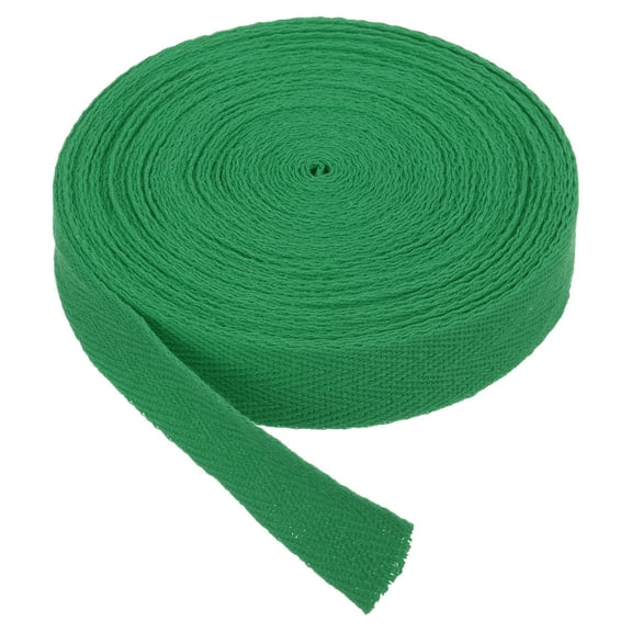 Uxcell Cotton Twill Tape 3/4" 10 Yards Cotton Ribbon Bias for Sewing Gift Wrapping Pine Green