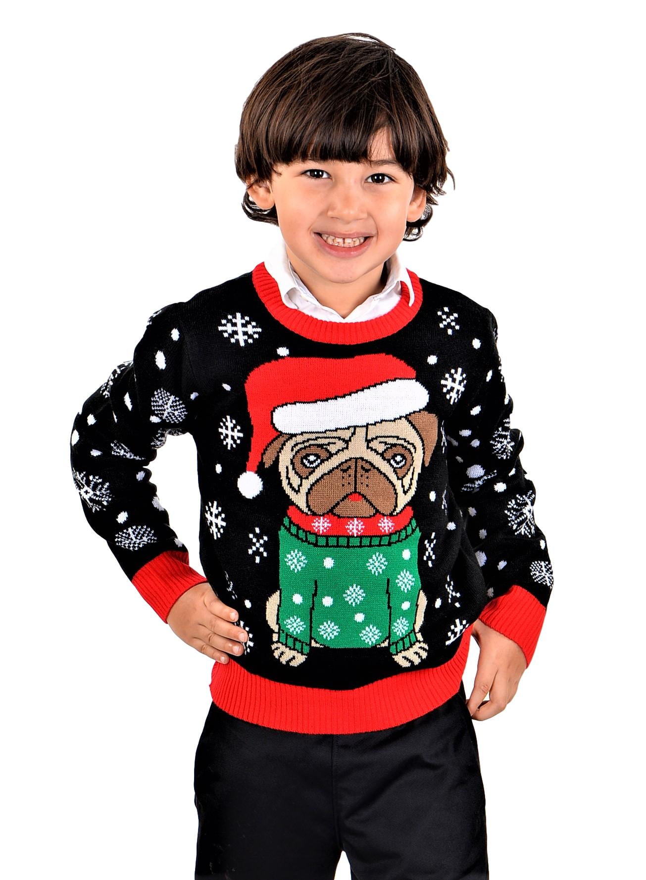 Tstars Girls Ugly Christmas Sweater Holiday Penguin Santa Cute Toddler Sweater
