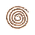 thumbnail image 3 of Silver Chain - Mens Rose Gold Chain / Miami Cuban Link Chain, 3 of 7