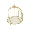 thumbnail image 2 of Metal Birdcage Shelf Single-Tier Wrought Iron Birdcage Dessert Stand Gold Cake Tray Snack Rack for Kitchen Tableware and Bathroom Cosmetics Display(1Pcs) Rkxzt, 2 of 8