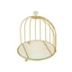 thumbnail image 2 of Expositor de Jaula de Pájaros Dorado Qazbgdl | Estante de Hierro Forjado de Un Solo Nivel para Postres, Pasteles o Cosméticos de Baño | Vajilla de Cocina y Bandeja para El Té de Metal Dorado | 1 Piez, 2 of 6