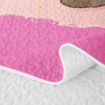 thumbnail image 5 of Manfei Cartoon Sleeping Cat Quilt Full, Kitten Pet Full Bedspread Sets, Hot Pink, 3 Pieces, 1 Coverlet and 2 Pillowcases, 5 of 7