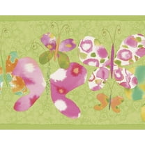 879575 Butterfly Border - Lime BE11091B