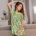 thumbnail image 3 of Daiia Lemon Print Women's Nightshirt Soft Nightgowns for Women Short Sleeve dress Short-sleeved Sleepwear, 3 of 6