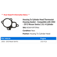 thumbnail image 2 of Housing To Cylinder Head Thermostat Housing Gasket - Compatible with 2002 - 2012 Nissan Sentra 2.5L 4-Cylinder 2003 2004 2005 2006 2007 2008 2009 2010 2011, 2 of 2