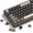 Vintage Gray Brown, variant on 115 Grey Clear keycaps, Transparent MDA Profile Keyboard Key Cap for Mx Switches Mechanical Keyboard (Doubleshot, MX, 100%, 75%, 65%, 60% Fit All)