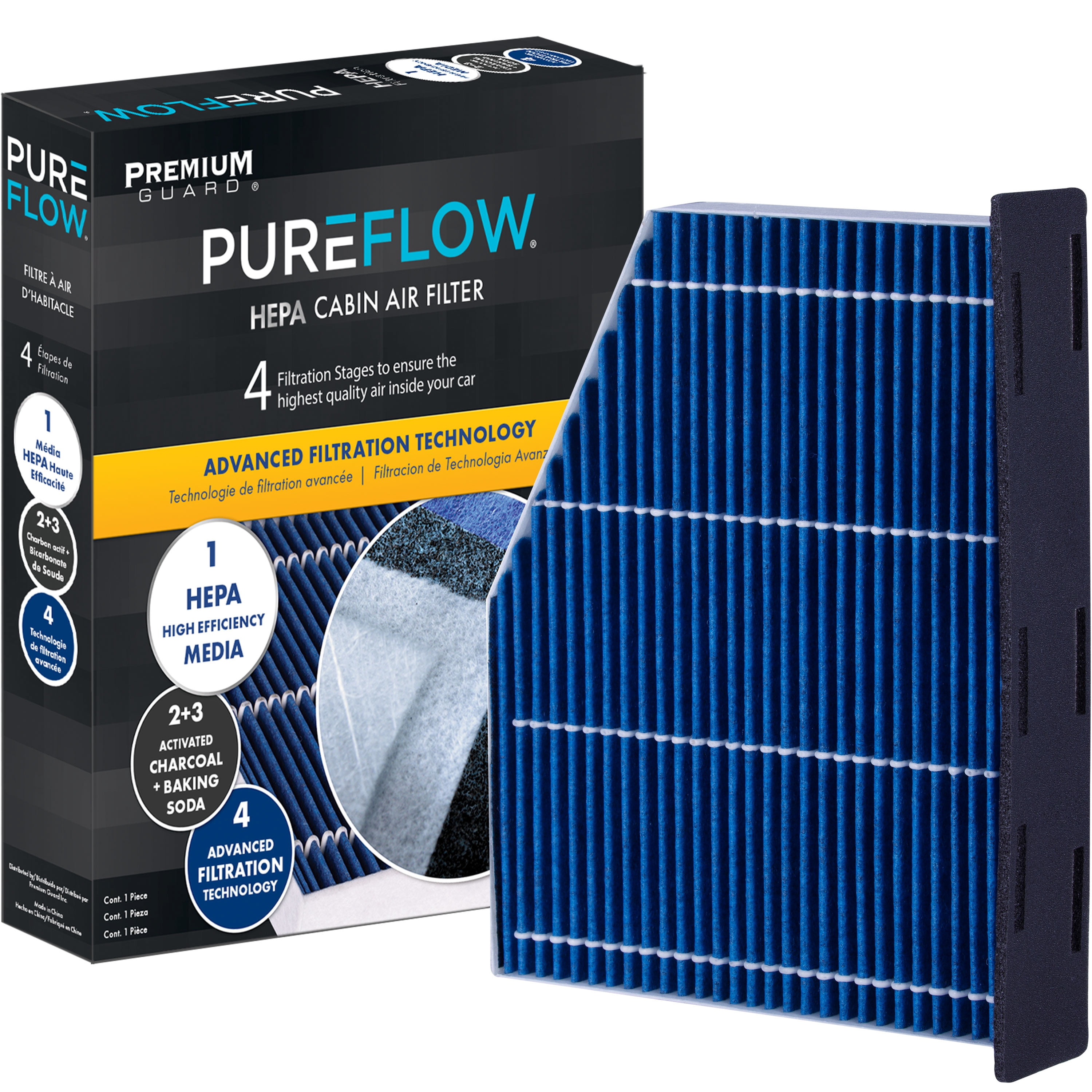 PUREFLOW PC5586HX HEPA Cabin Air Filter | Fits 2006-2018 Volkswagen Jetta 2.0L, Passat 3.6L; 2005-2018 Jetta 2.5L; 2009-2017 Tiguan 2.0L, CC 2.0L, 3.6L; 2006-2022 Passat 2.0L