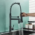 Senlesen Spring Kitchen Faucets Pull Down Kitchen Sink Faucet Brass