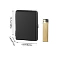 thumbnail image 3 of Case Lighter Set, QQZ Portable Waterproof Wrinkle Resistant Ciggy Pack, Holds 20 Thick Cigarettes with Durable Metal Interior for Office Travel, Black, 3 of 6