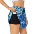 thumbnail image 2 of Haiem Vibrant Blue Floral Women's 2 in 1 Running Shorts - Lightweight Athletic Workout Gym Yoga Breathable Sports Shorts Liner with Phone Pockets-Medium, 2 of 9