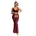 thumbnail image 4 of Pantalones adelgazantes de seda de leche cepillada doble de color sólido de moda para mujer Pantalones acampanados Wish, 4 of 6
