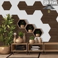thumbnail image 3 of Hexagon Wood Grain Peel and Stick Wall Tiles, 10 PCS Self-Adhesive PVC Vinyl Backsplash Tiles, Waterproof Removable Hex Tile Stickers for Kitchen Bathroom Living Room, 7.87x9.06 inch, 3 of 7