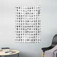 thumbnail image 1 of Black and Grey Tapestry, Watercolor Circle Blobs or Splashes in a Repetitive Pattern, Wall Hanging for Bedroom Living Room Dorm Decor, 40"W X 60"L, Dark Grey and Pale Taupe, by Ambesonne, 1 of 2