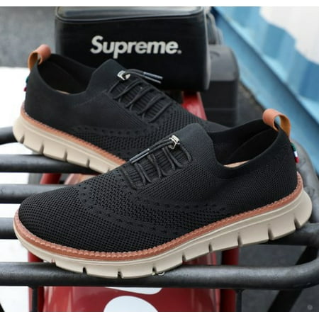 Fashionable British Style Sports Shoes Men s Casual Shoes  Trendy Running Shoes  Breathable Mesh Shoes