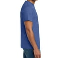 thumbnail image 3 of Hanes Short Sleeve T-Shirt - Regal Navy Heather, Men Crewneck Comfortable Classic Fit Tee, S, 3 of 5