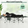 thumbnail image 5 of Seeutek Folding Camping Cot for Adults Portable Outdoor Bed Heavy Duty Sleeping Cots for Camp with Pillow and Carry Bag, 1200D Double Layer Oxford, 500 LBS(Max Load), 5 of 8