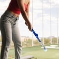 thumbnail image 1 of Golf Swing Trainer Aid, Golf Practice Golf Accessories Position Guide Training Aid Telescopic Warm up Rod for Balance ,Adult, Indoor Outdoor Deep Blue, 1 of 10