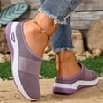 thumbnail image 4 of EKVAHL Women's Orthopedic Slip On Mules, Mesh Upper Wide Width Diabetic Shoes, Lightweight Platform Workout Daily Walking Shoes Purple, 4 of 5