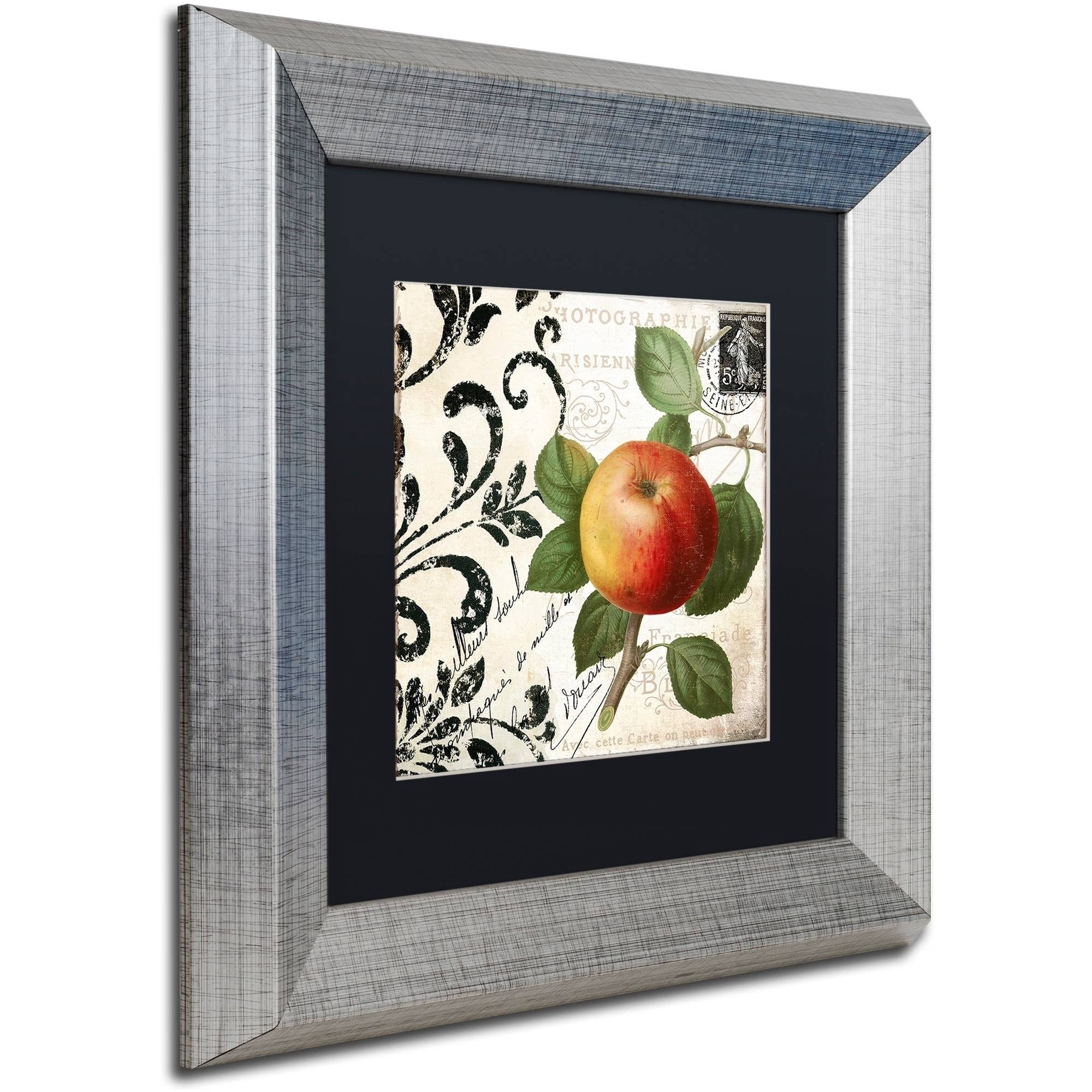 Trademark Fine Art "Les Fruits Jardin IV" Canvas Art by Color Bakery Black Matte, Silver Frame
