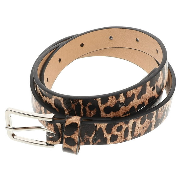 WHAMVOX Leopard Print Belt for Women PU Waist Belt Adjustable and Stylish Belt for Jeans Dresses and Casual Outfits PU Waistband