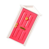 Mini Wooden Door w/ Hardwares 1/12 Dollhouse Porch Door - Red Rose Red