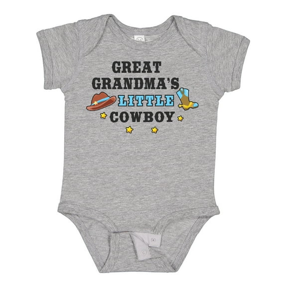 Inktastic Great Grandmas Little Cowboy with Cowboy Hat and Boots Boys Baby Bodysuit