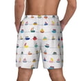 thumbnail image 2 of Lsque Mens Swim Trunks Color Ships Pattern - Bathing Suit Compression Liner - Beach Swim Shorts Swimwear - (S-3XL) - Stretch Quick Dry -Large, 2 of 9