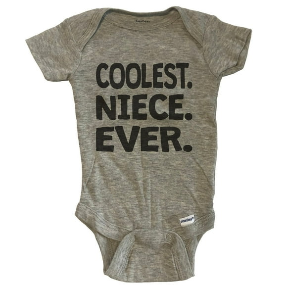 Coolest. Niece. Ever. Funny Baby Bodysuit - Grey