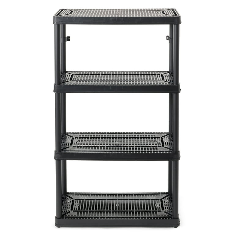 Hdx 5 Tier Plastic Garage Storage Shelving Unit In Gray 36 60 Off 7806