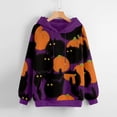 thumbnail image 3 of SSBSM Halloween Printed Pullover Hoodie Long Sleeve Top Hooded Pocket Women Sweatshirt Streetwear, 3 of 8