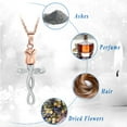 thumbnail image 4 of Rose Flower Urn Necklace Cross Cremation Jewelry for Ashes for Women Urn Keepsake Pendant Human / Pet Memorial Locket Holder, 4 of 8