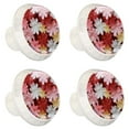 thumbnail image 2 of 4 Pcs Round White Knobs for Kitchen Cabinet Cupboard Dresser Bookcase Flower Drawer Pulls Handles Home Decor, 2 of 8