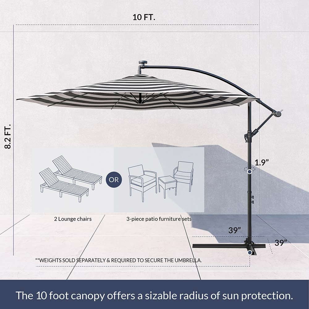 corliving offset patio umbrella base Tilting Offset Patio Umbrella