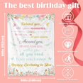 thumbnail image 2 of LHSHID Birthday Gifts for Women Girls Cozy Happy Birthday Pink Floral Throw Blanket Gift for Her Best Birthday Gift Ideas for Wife Female Friends Daughter Mom Granddaughter Bday Present 40"x50", 2 of 9