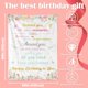 thumbnail image 2 of LHSHID Birthday Gifts for Women Girls Cozy Happy Birthday Pink Floral Throw Blanket Gift for Her Best Birthday Gift Ideas for Wife Female Friends Daughter Mom Granddaughter Bday Present 40"x50", 2 of 9