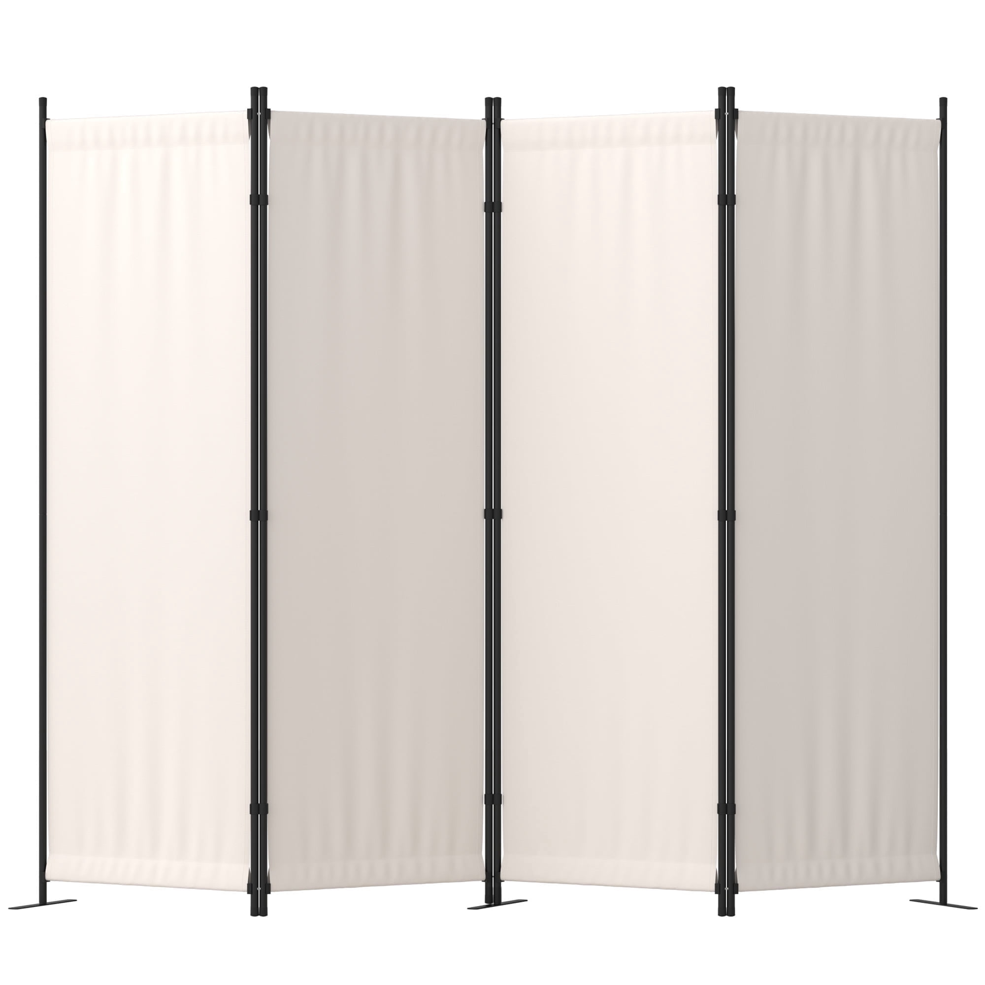 Room Divider 4 Panel Folding Privacy Screens 88" Portable Room Partition for Room Separator Freestanding Wall Divider for Office Bedroom Classroom Hospital, White