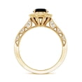thumbnail image 3 of Rosec Jewels Vintage Style Black Onyx Oval Engagement Ring 1 Ct (AAA Grade) - Black Onyx Diamond Ring - with Jewelry Box, 18K Yellow Gold, US 11.00, 3 of 9