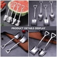 thumbnail image 4 of 20Pcs Stainless Steel Coffee Spoons Stirring Spoons Shovel Shape Spoons (Silver), 4 of 7