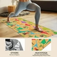 thumbnail image 4 of Colorful Cartoon Dinosaurs Volcanoes Pattern Hot Yoga Mat Towel Non Slip for Hot Yoga - Quick-Drying Yoga Mat Cover with 4 Corner Pockets with Travel Bag - Hot Yoga Towel Non Slip 70"x26", 4 of 6