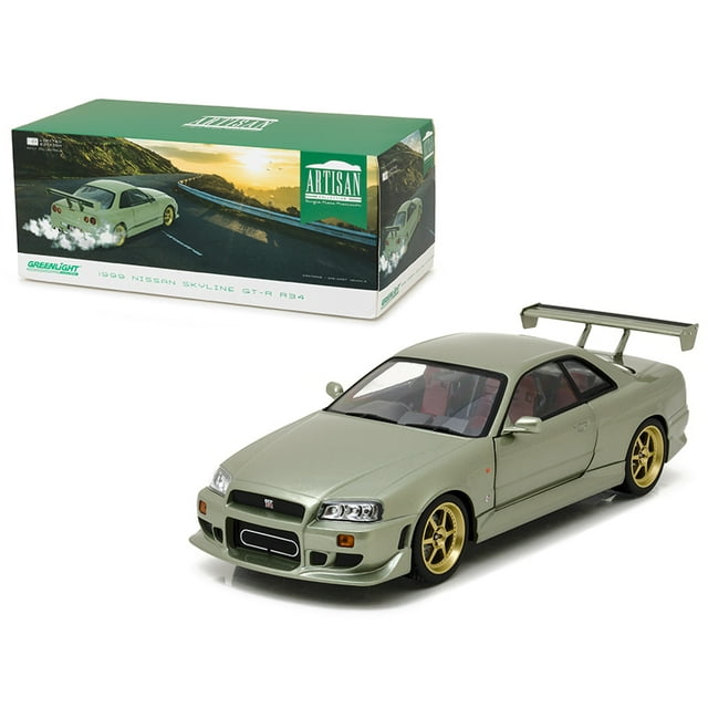 1999 Nissan Skyline GT-R (R34) Millennium Jade 1/18 Diecast Model Car by Greenlight