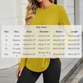 thumbnail image 3 of Chbgutlmr Womens Tops Long Sleeve Crew Neck Curved Hem T-Shirts Casual Loose Fall Comfy Basic Solid Color Tops, 3 of 7