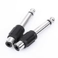 thumbnail image 3 of 4 Uds RCA/AV hembra a 6,35mm 1/4 pulgadas macho Mono Audio adaptadores conectores, 3 of 6